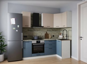 Угловой кухонный гарнитур Фьюжн 2200*1000 мм (Sanvut) в Дегтярске - degtyarsk.mebel-e96.ru