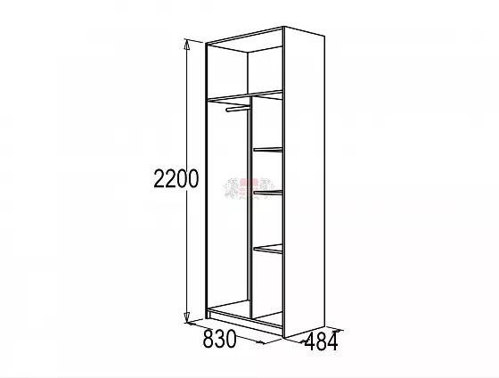 Шкаф 800 мм для одежды и белья Флагман-4 в Дегтярске - degtyarsk.mebel-e96.ru