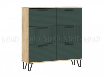 Обувница Флэш крафт/грин (Миф) в Дегтярске - degtyarsk.mebel-e96.ru