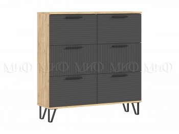Обувница Флэш крафт/графит (Миф) в Дегтярске - degtyarsk.mebel-e96.ru