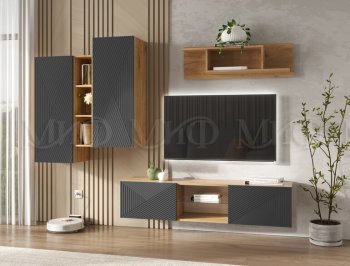 Стенка Флэш крафт/графит (Миф) в Дегтярске - degtyarsk.mebel-e96.ru