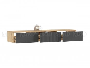 Стенка Флэш комп.2 крафт/графит (Миф) в Дегтярске - degtyarsk.mebel-e96.ru