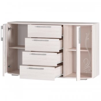 Комод Флорида ясень белый (БТС) в Дегтярске - degtyarsk.mebel-e96.ru