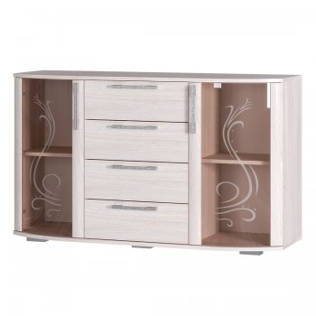 Комод Флорида ясень белый (БТС) в Дегтярске - degtyarsk.mebel-e96.ru