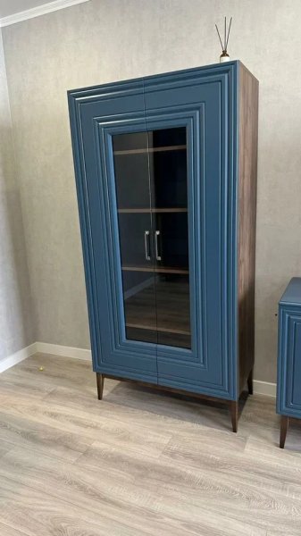 Витрина Гориция ШР-2 Сапфировый (БМ) в Дегтярске - degtyarsk.mebel-e96.ru