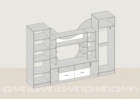 Гостиная Аллегро с 2 шкафами вариант-5 (венге/дуб белфорт) в Дегтярске - degtyarsk.mebel-e96.ru