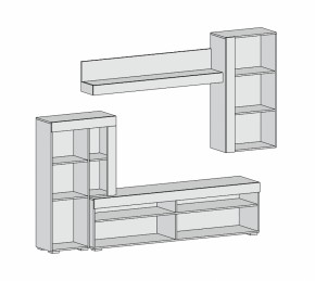 Гостиная Майами (Дуб Белый) в Дегтярске - degtyarsk.mebel-e96.ru