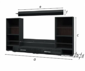 Стенка Домино Черный Глянец (БМ) в Дегтярске - degtyarsk.mebel-e96.ru