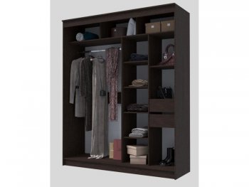 Шкаф-купе 2000 мм Гранд-1 ЛДСП, венге (Эра) в Дегтярске - degtyarsk.mebel-e96.ru