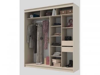 Шкаф-купе 2000 мм Гранд-1 ЛДСП, сатин (Эра) в Дегтярске - degtyarsk.mebel-e96.ru