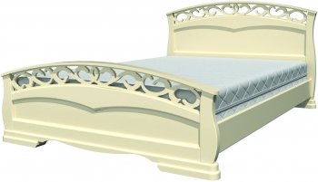 Кровать из массива Грация-1 Слоновая кость (БМ) в Дегтярске - degtyarsk.mebel-e96.ru