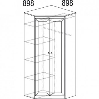 Шкаф угловой Инна 606 денвер темный (Яна) в Дегтярске - degtyarsk.mebel-e96.ru