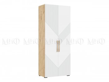 Шкаф распашной 900 мм Ирис с антресолью, крафт/белый (Миф) в Дегтярске - degtyarsk.mebel-e96.ru