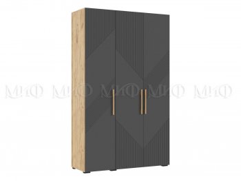 Шкаф 1350 мм Ирис с антресолью, крафт/графит (Миф) в Дегтярске - degtyarsk.mebel-e96.ru