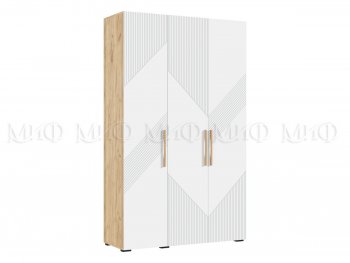 Шкаф 1350 мм Ирис с антресолью, крафт/белый (Миф) в Дегтярске - degtyarsk.mebel-e96.ru