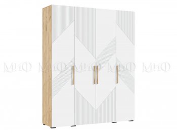 Шкаф 1800 мм Ирис с антресолью крафт/белый (Миф) в Дегтярске - degtyarsk.mebel-e96.ru