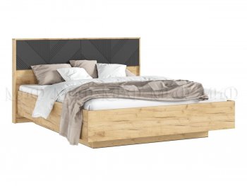 Кровать парящая Ирис крафт/графит с подсветкой (Миф) в Дегтярске - degtyarsk.mebel-e96.ru