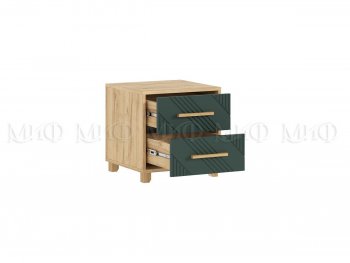 Тумба прикроватная Ирис крафт/грин, 2 шт (Миф) в Дегтярске - degtyarsk.mebel-e96.ru