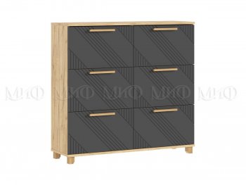 Обувница Ирис крафт/графит (Миф) в Дегтярске - degtyarsk.mebel-e96.ru