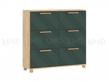 Обувница Ирис крафт/грин (Миф) в Дегтярске - degtyarsk.mebel-e96.ru