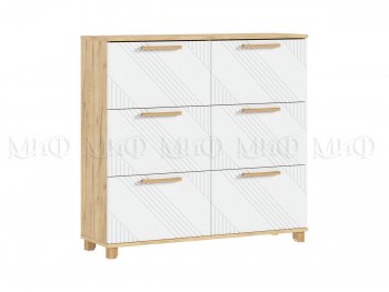 Обувница Ирис крафт/белый (Миф) в Дегтярске - degtyarsk.mebel-e96.ru