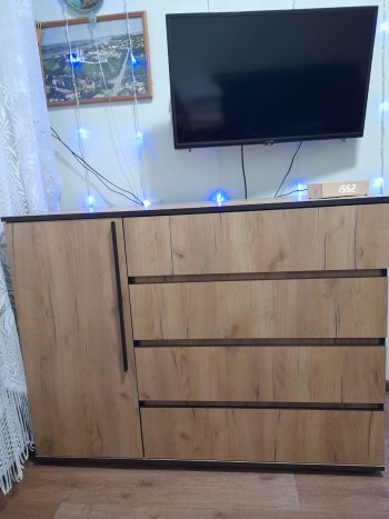 Комод 1 дверь 4 ящика (1200) Норд, дуб крафт (Миф) в Дегтярске - degtyarsk.mebel-e96.ru