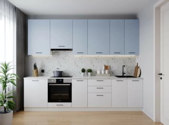 Кухонный гарнитур высокий Капри 3000 мм ЛДСП/МДФ (Санвут) в Дегтярске - degtyarsk.mebel-e96.ru