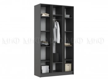 Шкаф 1200 мм 3-х ств. Келвин графит  (Миф) в Дегтярске - degtyarsk.mebel-e96.ru