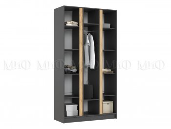 Шкаф 1200 мм 3-х ств. Келвин графит  (Миф) в Дегтярске - degtyarsk.mebel-e96.ru