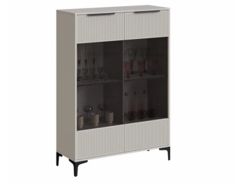 Шкаф со стеклом Кимберли кашемир (Handis) в Дегтярске - degtyarsk.mebel-e96.ru