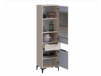 Пенал 550 мм со стеклом Кимберли кашемир (Handis) в Дегтярске - degtyarsk.mebel-e96.ru