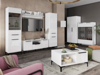 Стенка Кимберли белый, модульная (Handis) в Дегтярске - degtyarsk.mebel-e96.ru