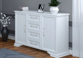 Комод 4ящ.+2дв. ГРАЦИЯ (лак) Белый (БМ) в Дегтярске - degtyarsk.mebel-e96.ru