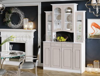 Буфет Констанция 4-х створчатый Мускат (Миф) в Дегтярске - degtyarsk.mebel-e96.ru