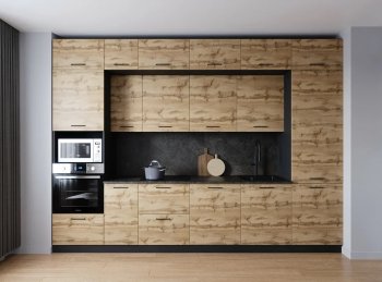 Кухонный гарнитур Крафт 3400 мм (Санвут) в Дегтярске - degtyarsk.mebel-e96.ru