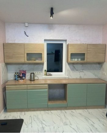 Кухонный гарнитур 3000 мм Кремона фисташка (Росток) в Дегтярске - degtyarsk.mebel-e96.ru