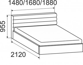 Кровать Альба с подъемным механизмом 1400*2000 в Дегтярске - degtyarsk.mebel-e96.ru