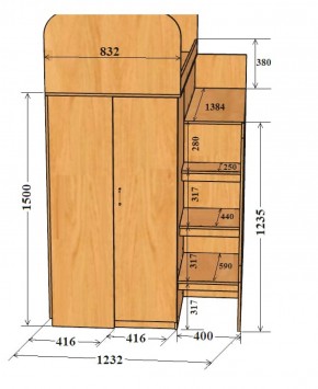 Кровать-чердак Аракс в Дегтярске - degtyarsk.mebel-e96.ru