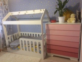 Кровать-домик детская без ящика 800*1600 (Белый) в Дегтярске - degtyarsk.mebel-e96.ru