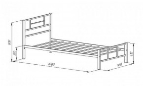 Кровать металлическая Кадис Белый в Дегтярске - degtyarsk.mebel-e96.ru