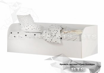 Кровать детская с подъемным механизмом Трио КРП-01 Белый (БТС) в Дегтярске - degtyarsk.mebel-e96.ru