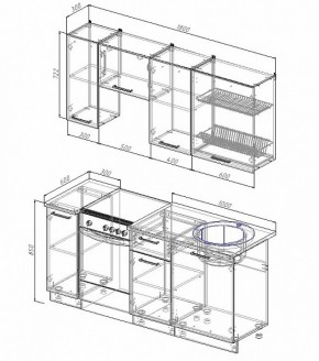 Кухонный гарнитур Жемчуг 1800 в Дегтярске - degtyarsk.mebel-e96.ru