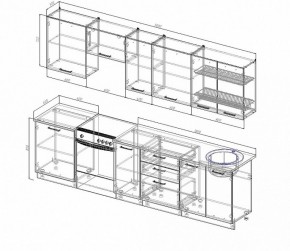 Кухонный гарнитур Жемчуг 3000 в Дегтярске - degtyarsk.mebel-e96.ru