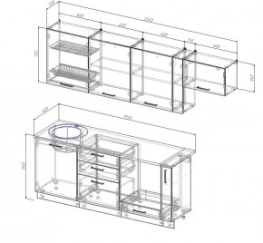 Кухонный гарнитур Лада 2550 в Дегтярске - degtyarsk.mebel-e96.ru