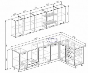 Кухонный гарнитур угловой Графика 2600х1600 мм МДФ в Дегтярске - degtyarsk.mebel-e96.ru