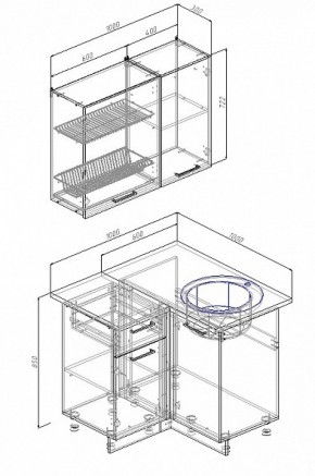 Кухонный гарнитур угловой Сатин 1000*1000 в Дегтярске - degtyarsk.mebel-e96.ru