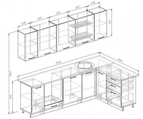 Кухонный гарнитур угловой Вегас 2600*1600 в Дегтярске - degtyarsk.mebel-e96.ru