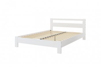 Кровать из массива Лана Белый Античный (БМ) в Дегтярске - degtyarsk.mebel-e96.ru