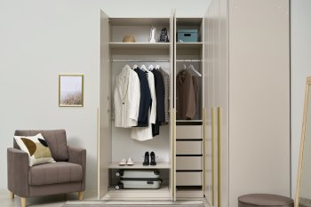 Гардеробная/шкаф 2200*1706 мм Ларго №3 Кашемир (Миф) в Дегтярске - degtyarsk.mebel-e96.ru