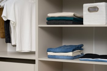 Гардеробная/шкаф 4000 мм Ларго №1 открытая Кашемир (Миф) в Дегтярске - degtyarsk.mebel-e96.ru